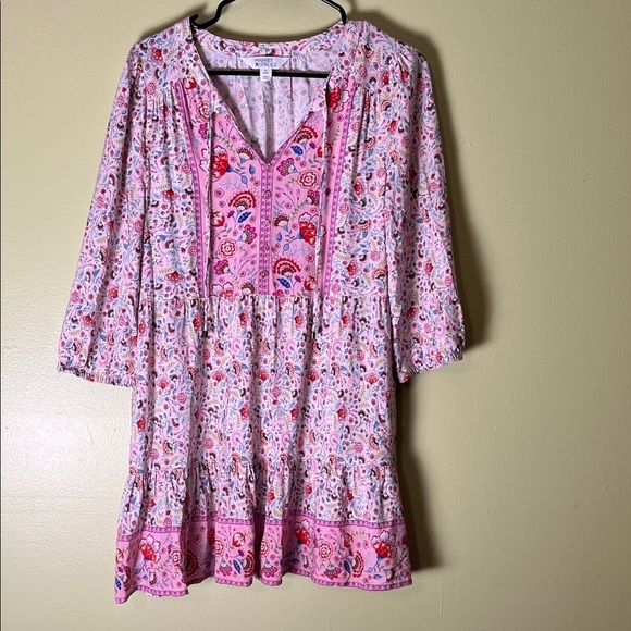 Market & Spruce Dresses & Skirts - Y2K baby doll 💯percent Rayon Market & Spruce Floral Multicolor Dress